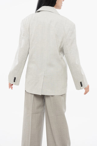 LES SCULPTURES Padded Shoulder TITOLO Blazer