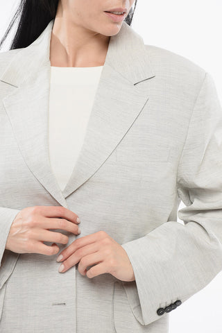 LES SCULPTURES Padded Shoulder TITOLO Blazer