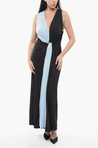 Zweifarbiges Jerseykleid