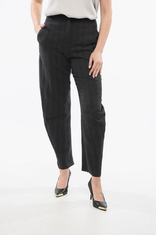 Wool High-waisted Pants