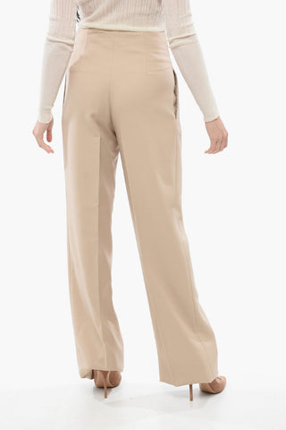 와이드 레그 팬츠 버클 장식