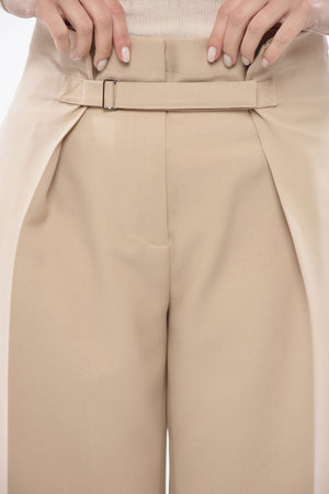 와이드 레그 팬츠 버클 장식