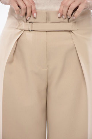 와이드 레그 팬츠 버클 장식