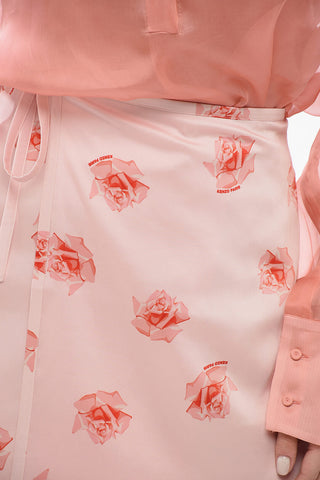 Wrap Skirt with Floral Print