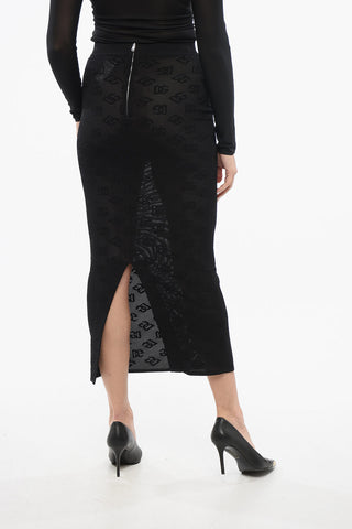 Gonna Tubino Stretchy con Monogram