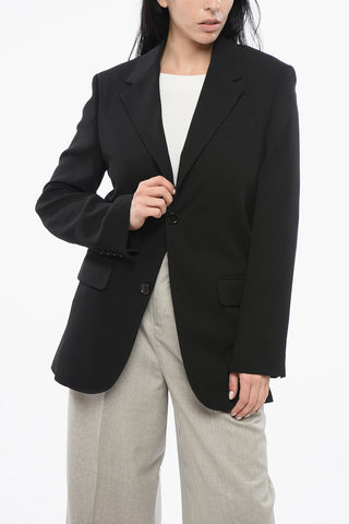 Blazer in Lana Vergine con Tasche ad Aletta