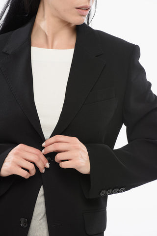 Blazer in Lana Vergine con Tasche ad Aletta