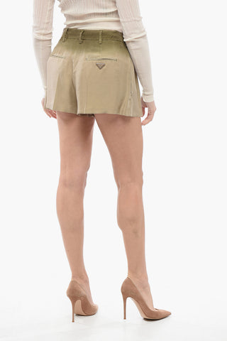 Silk Pleated Shorts