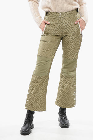 Cropped Skihose mit Logomuster
