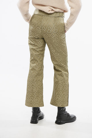 Cropped Ski Pants with Logo Motif