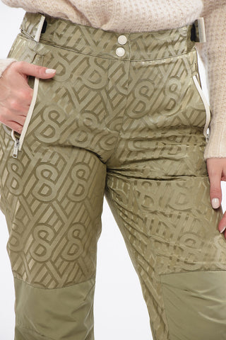 Cropped Ski Pants with Logo Motif
