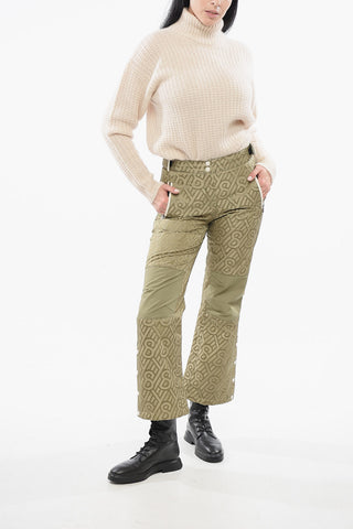 Cropped Ski Pants with Logo Motif
