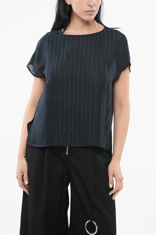 EMPORIO Oversize Halbtransparenter Top