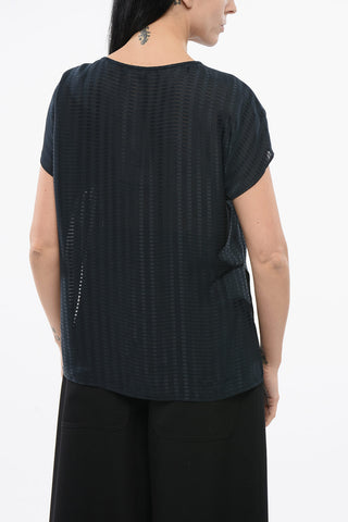 EMPORIO Oversize Halbtransparenter Top