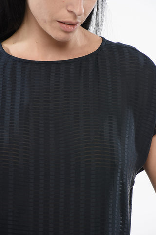 EMPORIO Oversize Halbtransparenter Top