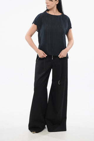 EMPORIO Oversize Halbtransparenter Top