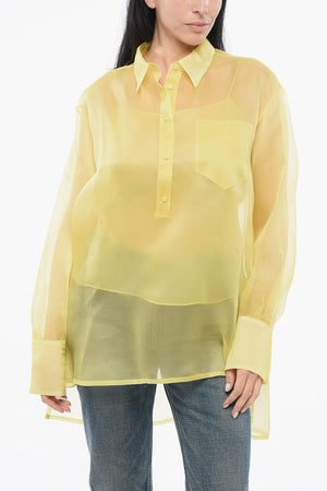 Blusa Over Asimmetrica in Seta
