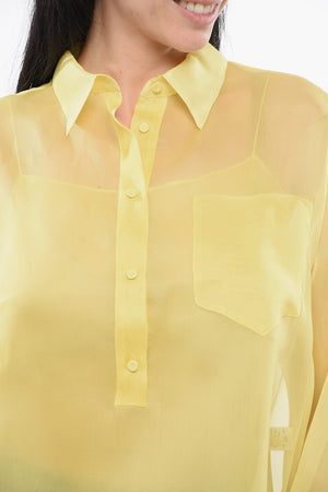 Blusa Over Asimmetrica in Seta