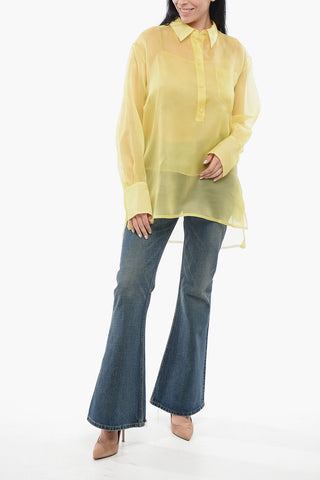 Blusa Over Asimmetrica in Seta