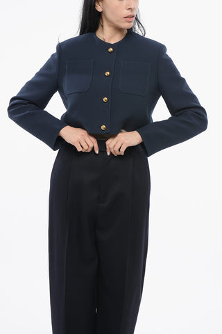 Blazer Crop in Misto Lana