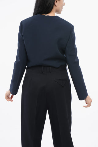 Blazer Crop in Misto Lana
