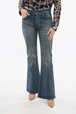 Jeans Svasati con Effetto Vintage