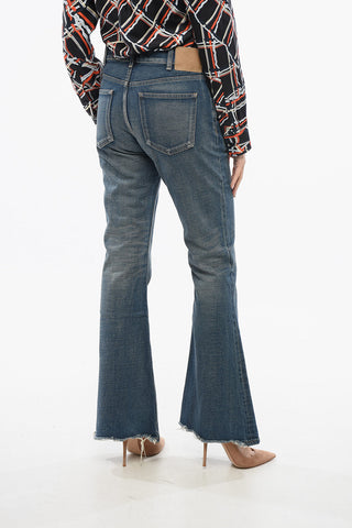Jeans Svasati con Effetto Vintage