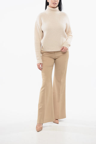 Turtleneck Cashmere Blend Pullover with Ton sur Ton Logo