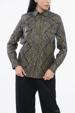 Linen Blend Saharan Shirt with Paisley Pattern