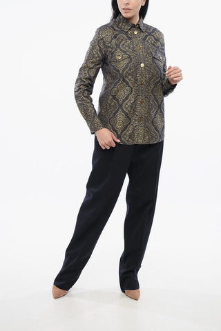 Linen Blend Saharan Shirt with Paisley Pattern