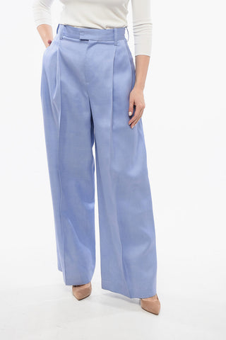 Pantaloni a Vita Alta con Pince
