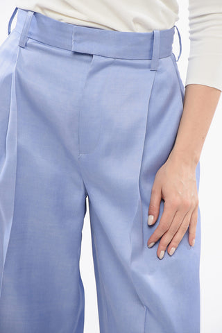Pantaloni a Vita Alta con Pince
