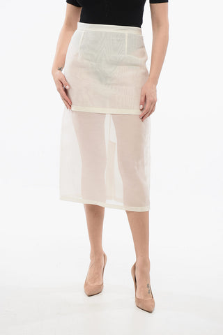 Sheer Silk Skirt with Layer