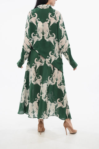 Vestito Chemisier in Seta con Stampa