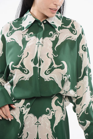 Vestito Chemisier in Seta con Stampa