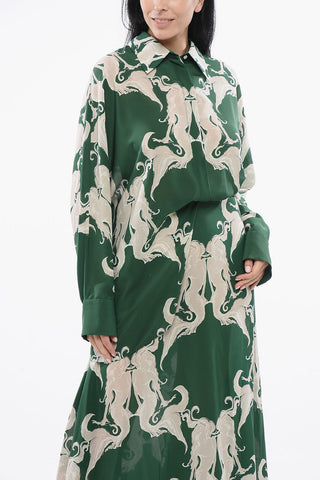 Vestito Chemisier in Seta con Stampa