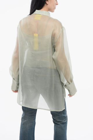 Sheer Silk Shirt with Camisole