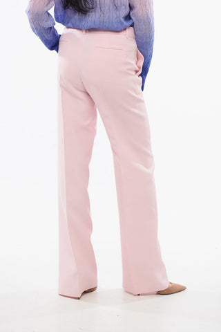 Crepe Wide Pants with Pleats