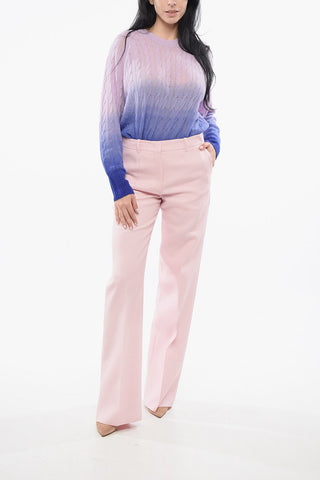 Crepe Wide Pants with Pleats