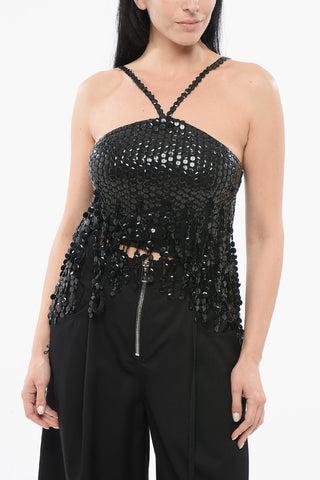 Embellished Halter Neck Top