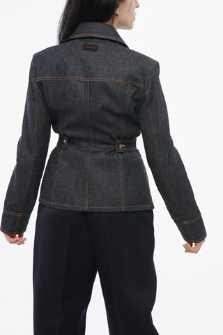 Giubbotto in Denim con Lavaggio Scuro