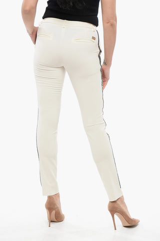 COUTURE Geradegeschnittene Hose VERONIQUE mit seitlichem Strassbesatz