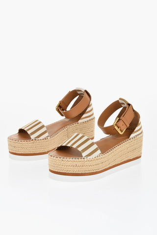 Striped GLYN Sandals With Espadrillas Sole 7 cm