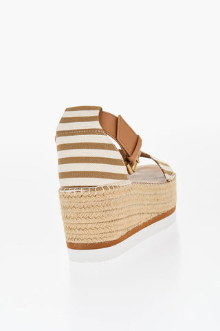 Striped GLYN Sandals With Espadrillas Sole 7 cm