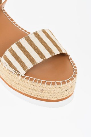 Striped GLYN Sandals With Espadrillas Sole 7 cm