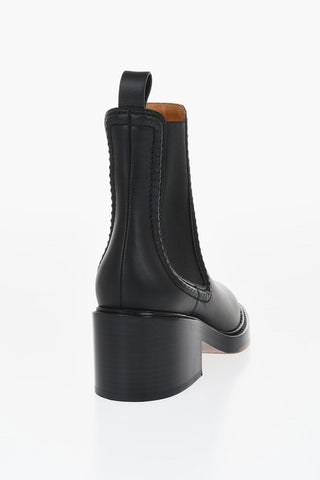 Leather Chelsea Boots 6 cm Heel
