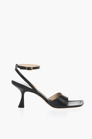 Sandali In Pelle Con Cinturino Tacco 9 cm