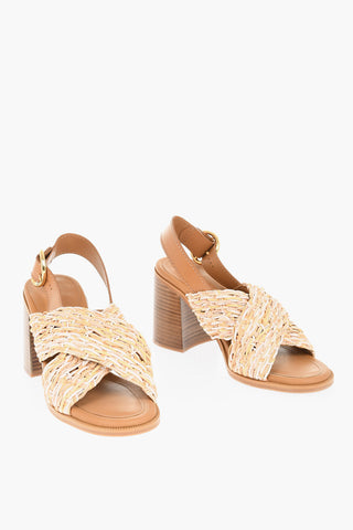 Sandali Intrecciati Criss-Cross Tacco 9 cm