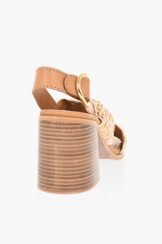 Sandali Intrecciati Criss-Cross Tacco 9 cm