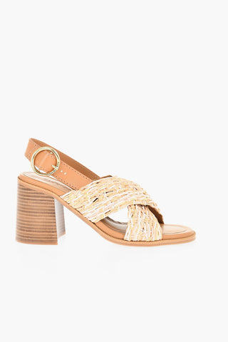 Sandali Intrecciati Criss-Cross Tacco 9 cm